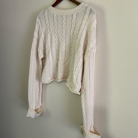 SHEIN Cream Cable Knit Sweater - Picture 1 of 6